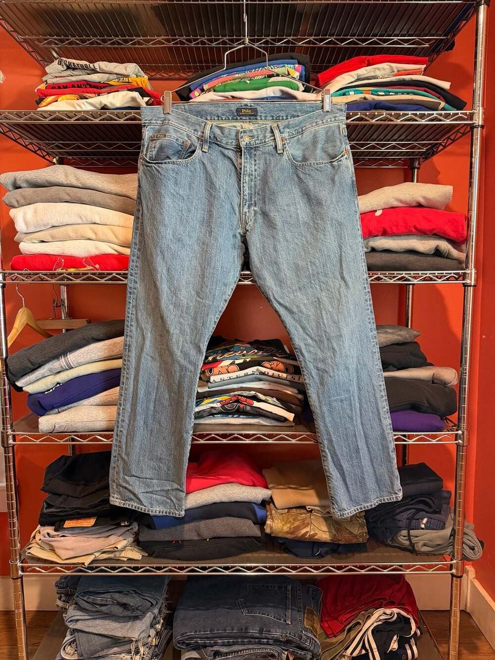Polo Ralph Lauren Straight Leg Jeans Light Wash Denim